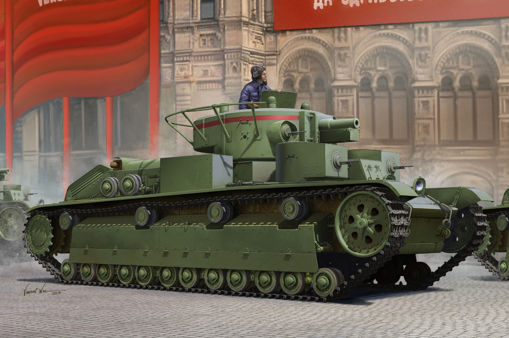 83851  техника и вооружение  Soviet T-28 Medium Tank (Early)  (1:35)