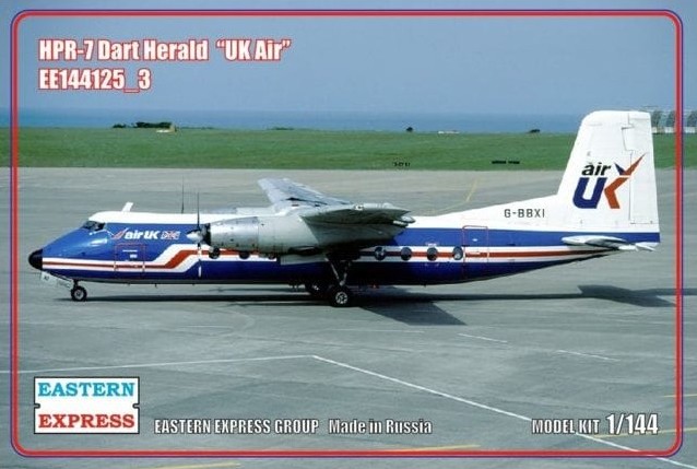144125-3  авиация  HPR-7 Dart Herald "UK Air" (1:144)