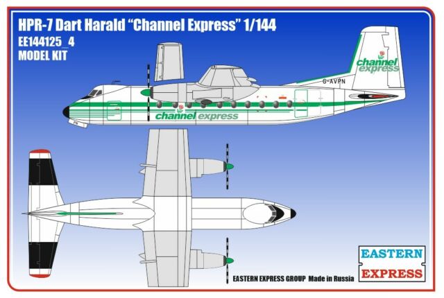 144125-4  авиация  HPR-7 Dart Herald "Channel Express" (1:144)