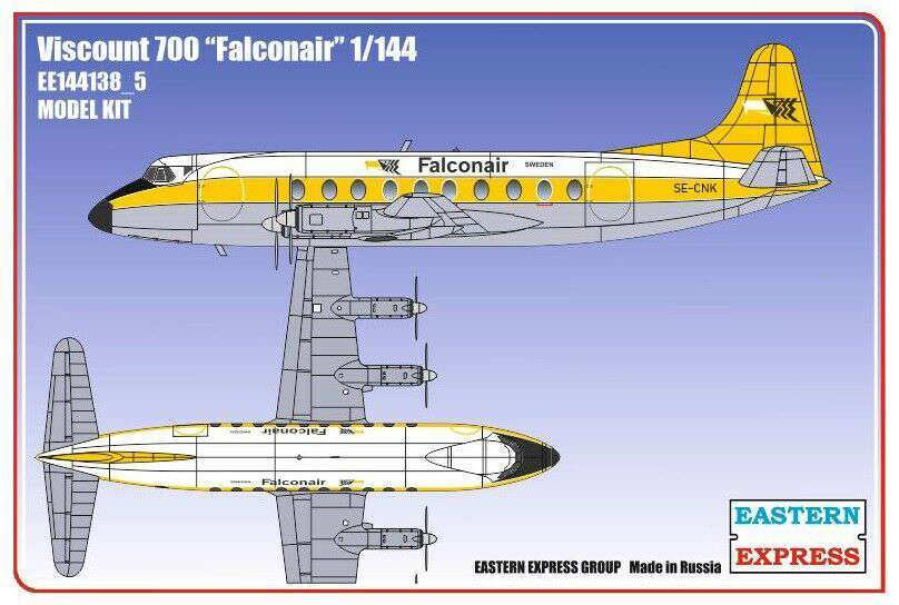 144138_5  авиация  Viscount 700 FalconeAir (1:144)