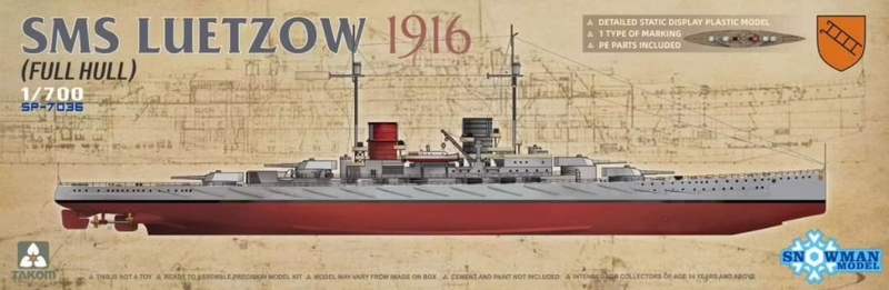 SP-7036  флот  SMS Luetzow 1916 (full hull)  (1:700)