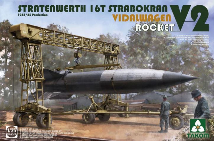 2123  техника и вооружение  Stratenwerth 16T Strabokran Vidalwagen V2 Rocket  (1:35)