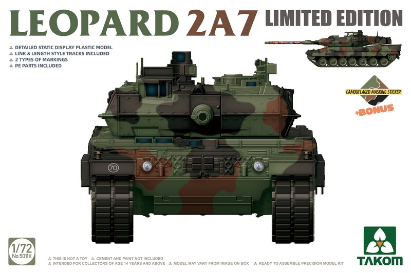 5011х  техника и вооружение  Leopard 2A7  (1:72)