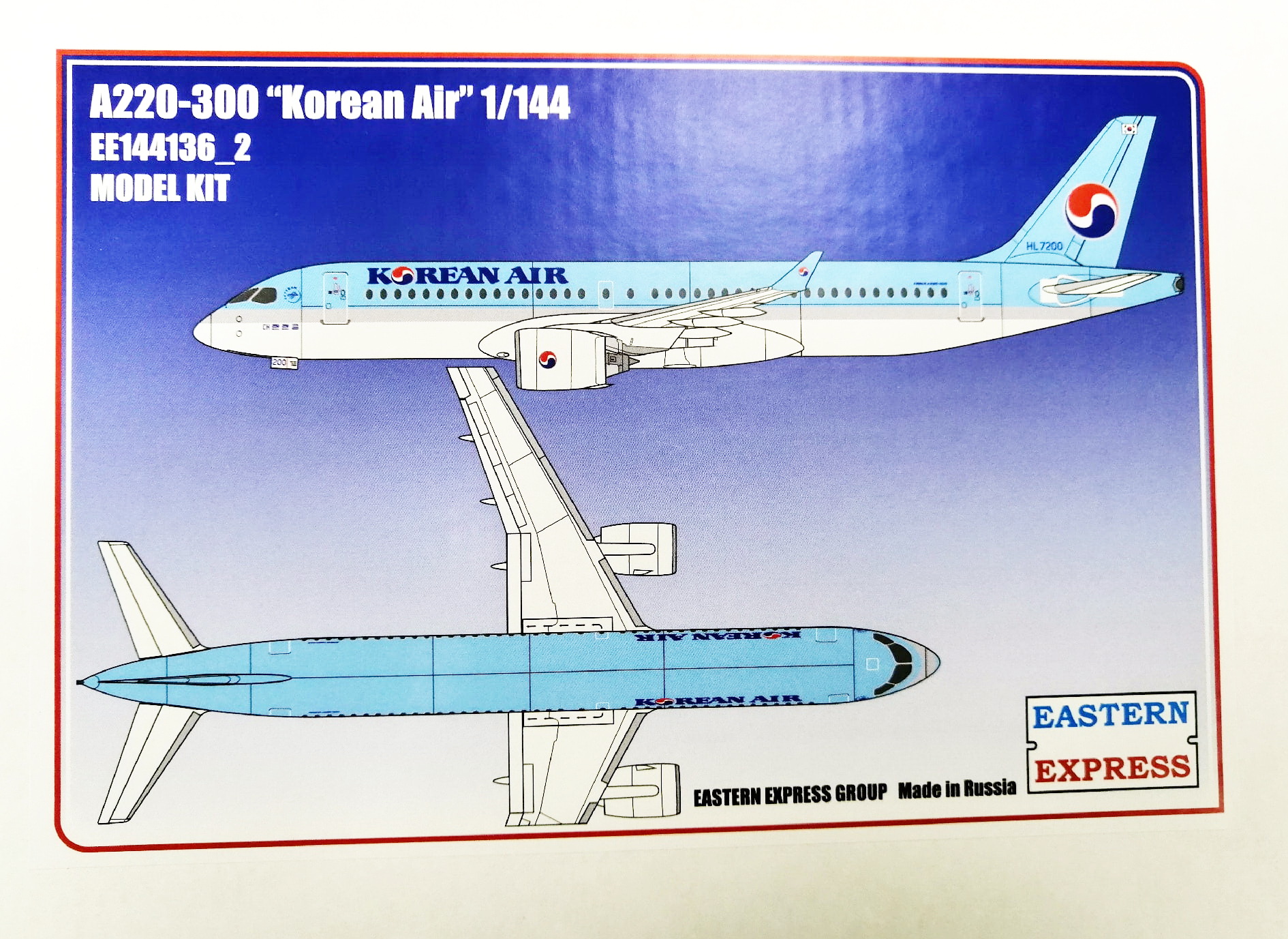 144136_2  авиация  A220-300 Korean Air (Limited Edition)  (1:144)
