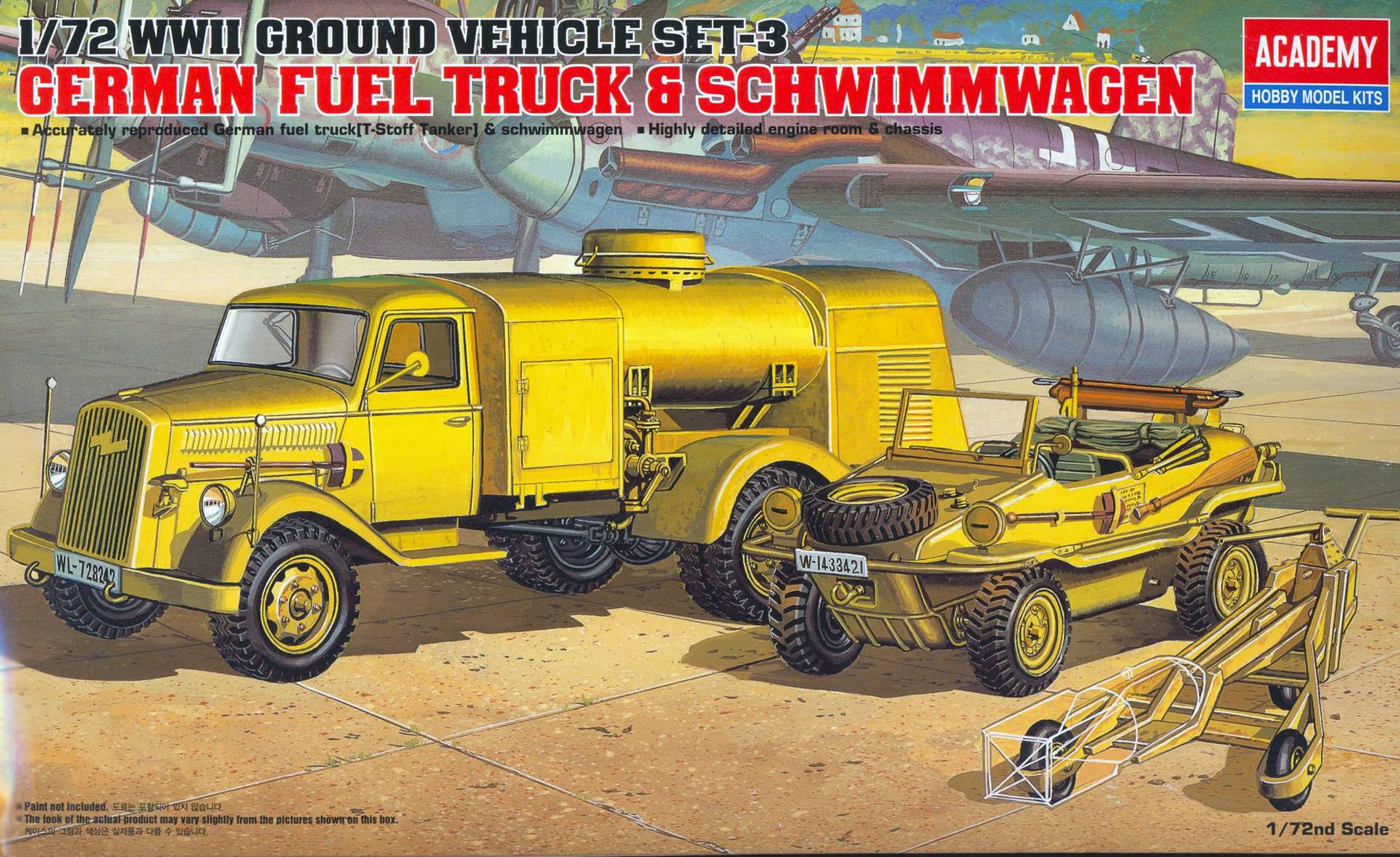 13401  техника и вооружение  German Fuel Truck & Schwimmwagen  (1:72)