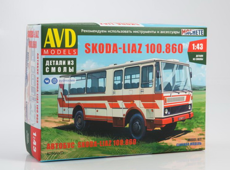 4058AVD  автомобили и мотоциклы  Автобус Skoda-Liaz 100.860  (1:43)