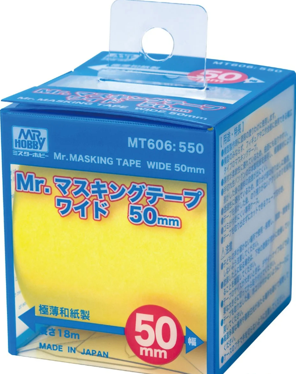 MT-606  инструменты для работы с краской  Маскировочная лента Mr.Masking Tape Wide (50мм)