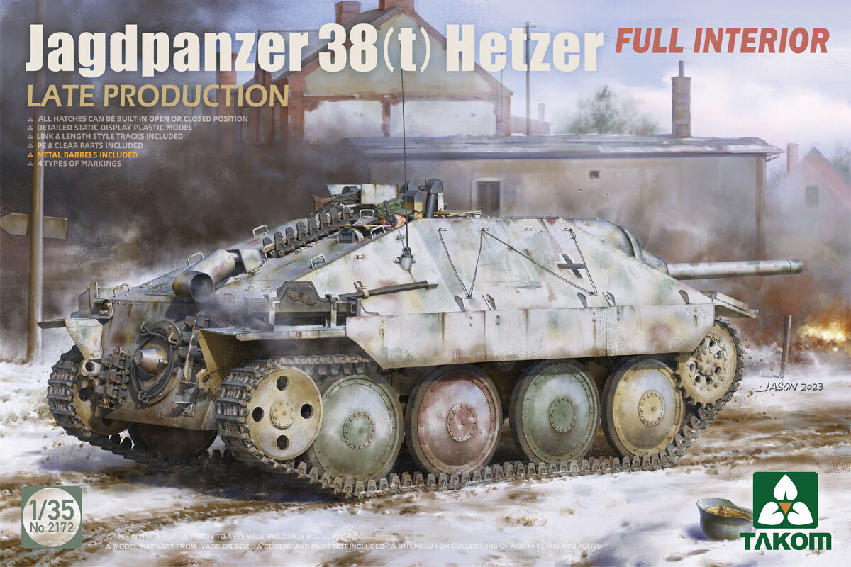 2172  техника и вооружение  Jagdpanzer 38(t) Hetzer Late Production Full Interior  (1:35)