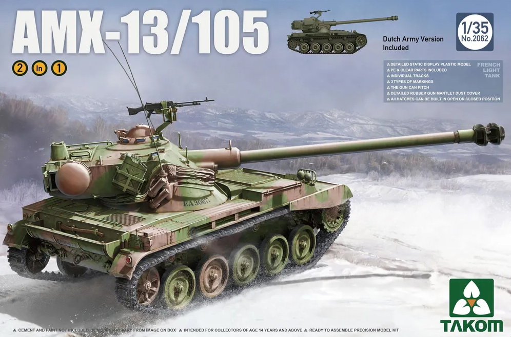 2062  техника и вооружение  AMX-13/105  (1:35)