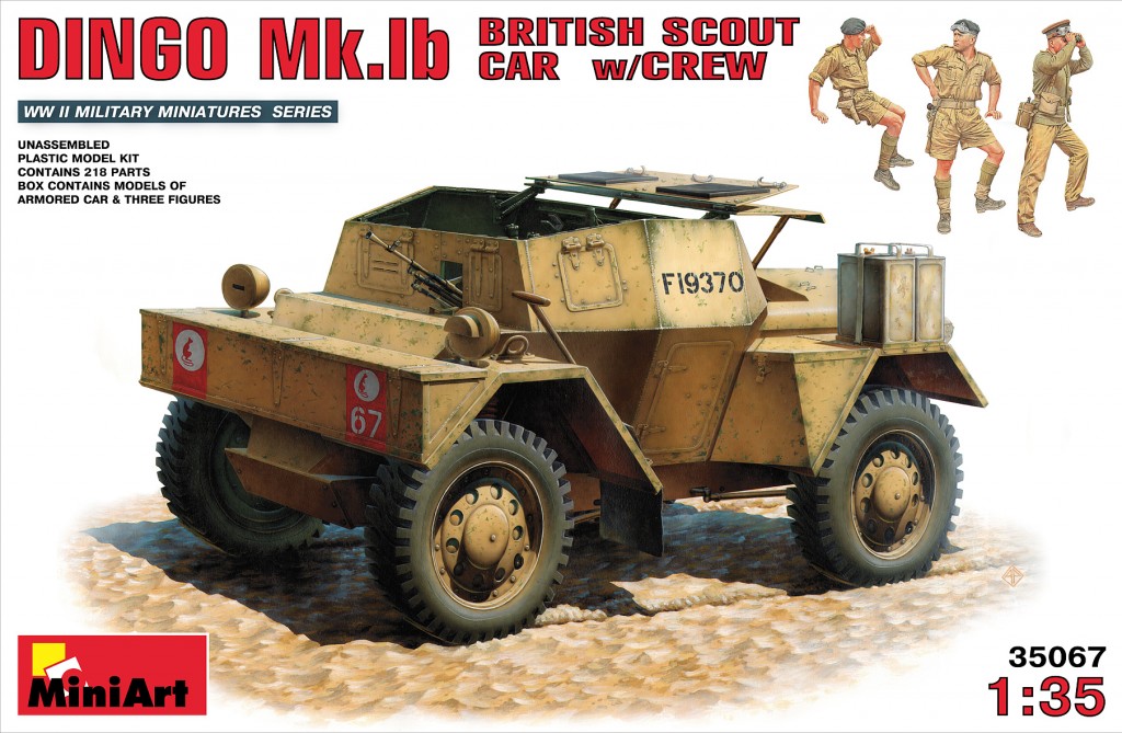 35067  техника и вооружение  DINGO Mk.1b BRITISH SCOUT CAR w/CREW   (1:35)