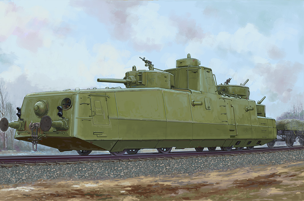 85514  техника и вооружение броневагон  Soviet MBV-2 Armored Train  (1:35)