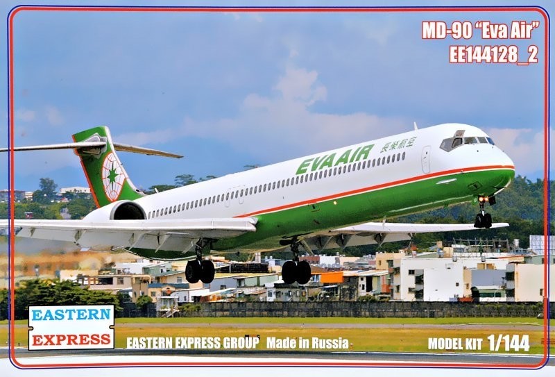 144128-2  авиация  MD-90 EVA AIR (1:144)