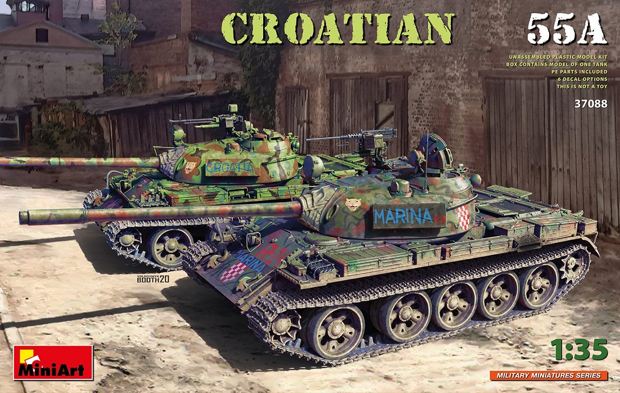37088  техника и вооружение  CROATIAN Танк-55A  (1:35)