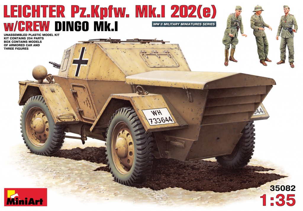 35082  техника и вооружение  LEICHTER Pz.kpfw. 202(e) w/CREW DINGO Mk.I  (1:35)