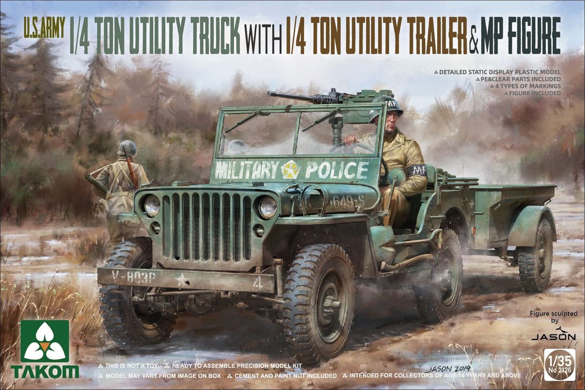 2126  техника и вооружение  U.S. Army 1/4 Ton Utility Truck  (1:35)