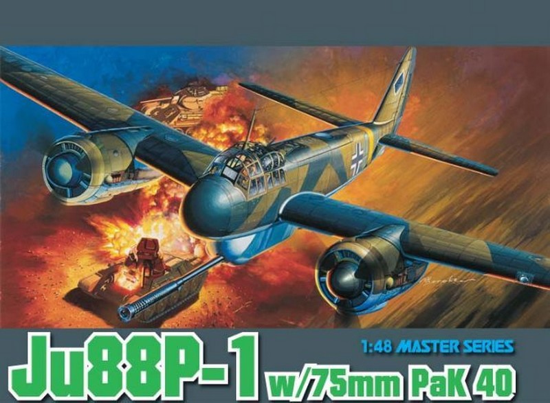 5543  авиация  Ju 88P-1 w/75mm PaK 40  (1:48)