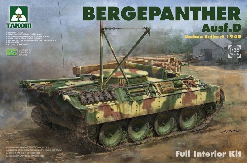 2102  техника и вооружение  Bergepanther Ausf. D Umbau Seibert 1945  (1:35)