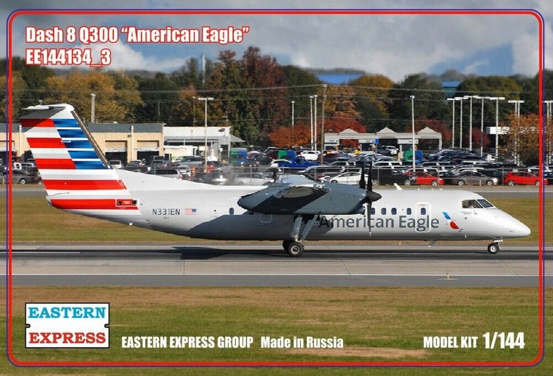 144134-3  авиация  Dach 8 Q300 American Eagle (1:144)