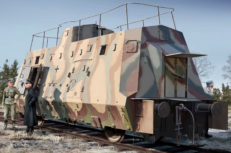 82924  техника и вооружение   вагон  German Kommandowagen of BP-42  (1:72)