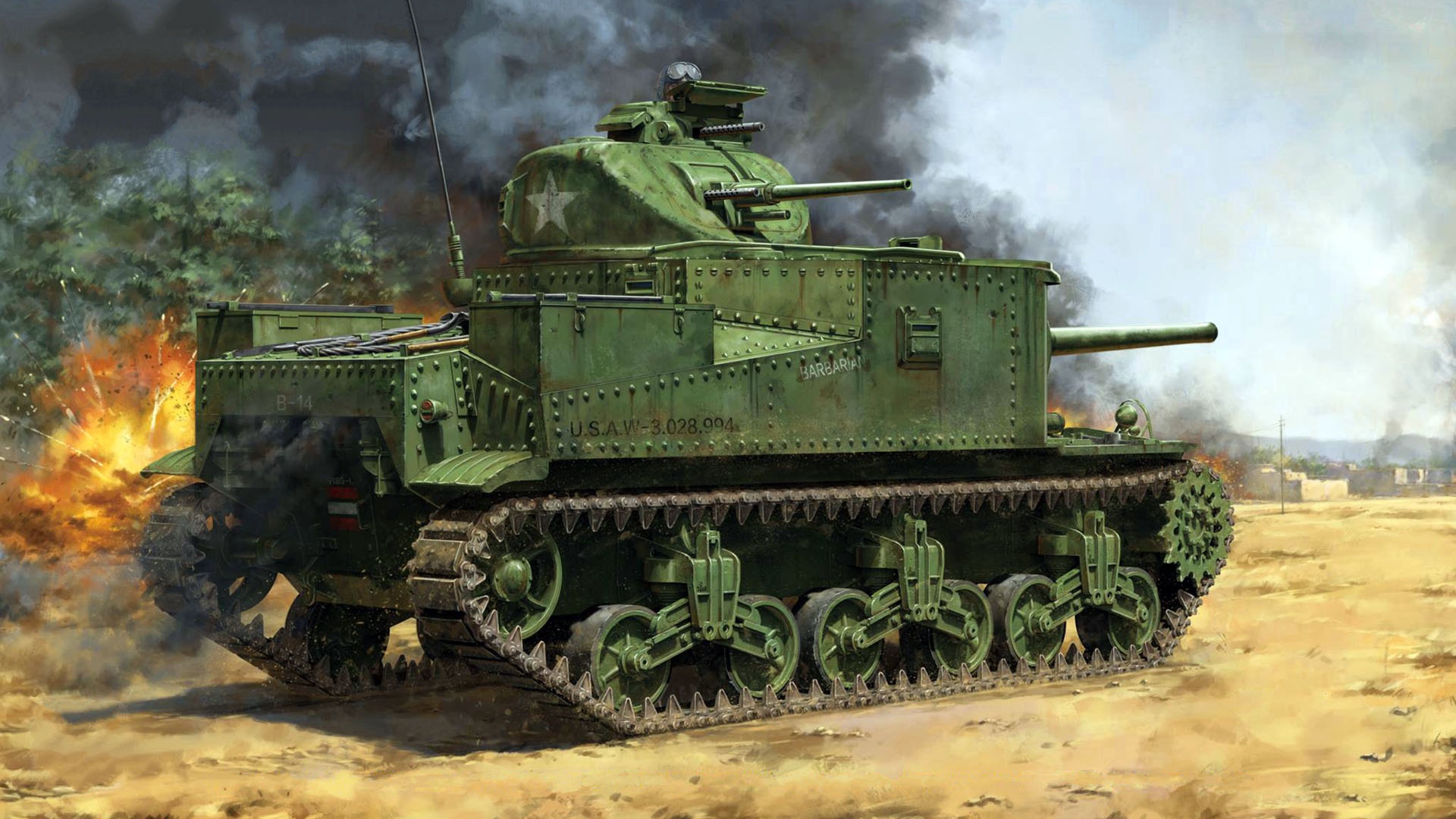 2087  техника и вооружение  M3 Lee (Late)  (1:35)