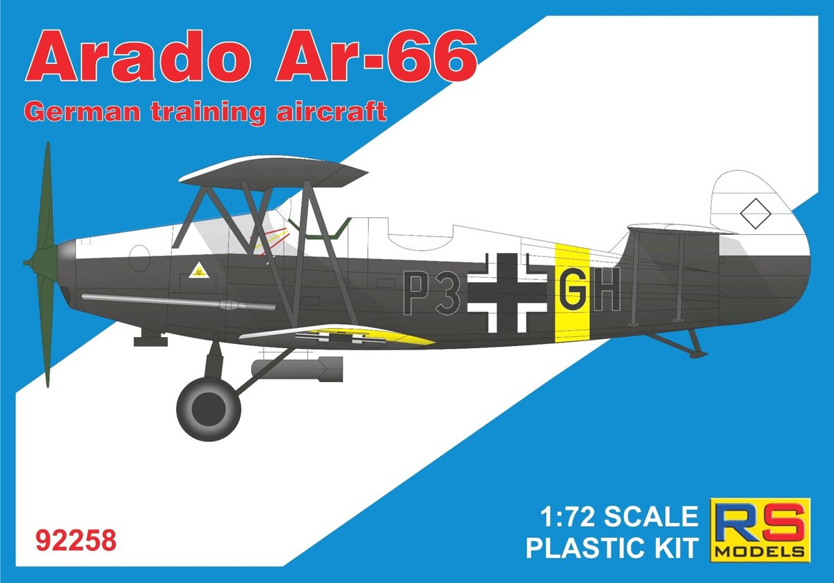 92258  авиация  Arado Ar-66 German training aircraft  (1:72)