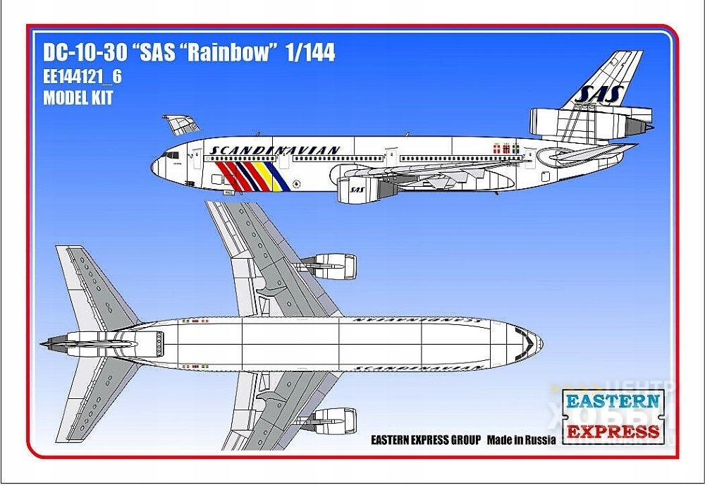 144121_6  авиация  DC-10-30 SAS Rainbow (1:144)