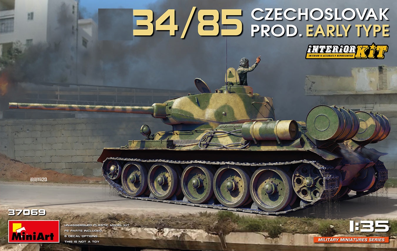 37069  техника и вооружение  Танк-34/85 CZECHOSLOVAK PROD. EARLY TYPE. INTERIOR KIT  (1:35)