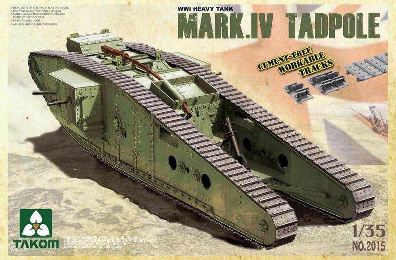 2015  техника и вооружение  WWI Heavy Tank MARK.IV Tadpole  (1:35)