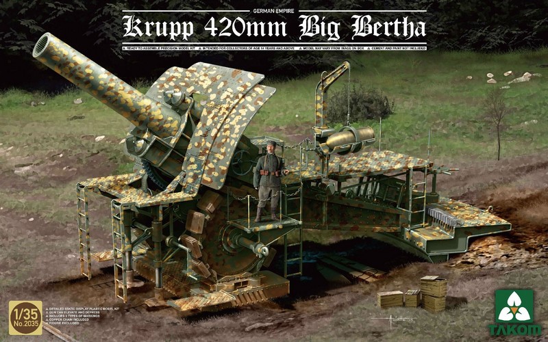 2035  техника и вооружение  Krupp 420mm Big Bertha  (1:35)