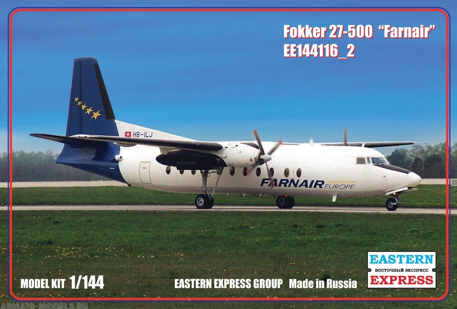 144116-2  авиация  Fokker F-27-500 Farnair (1:144)