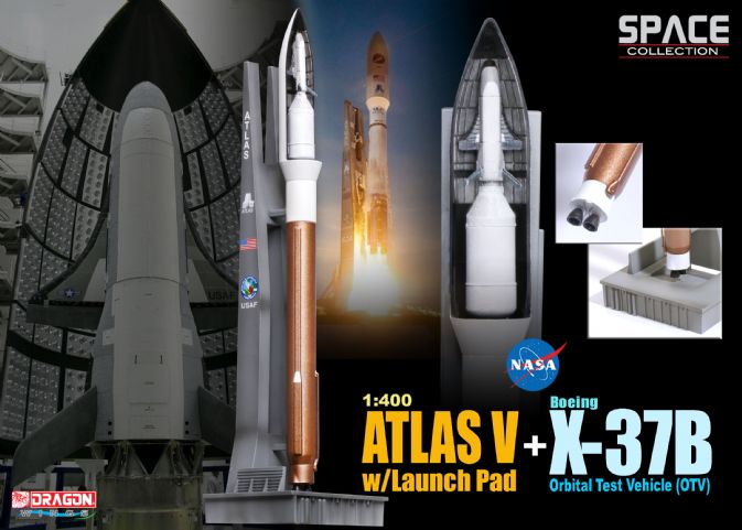 56260  космос  Atlas V w/Launch Pad + X-37B Orbital Test Vehicle (OTV)  (1:400)