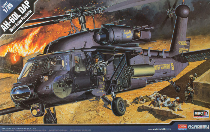 12115  авиация  AH-60L DAP Black Hawk  (1:35)