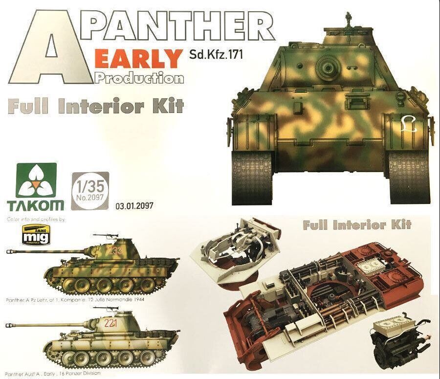 2097  техника и вооружение  Panther Ausf. A early prod. (full interior)  (1:35)