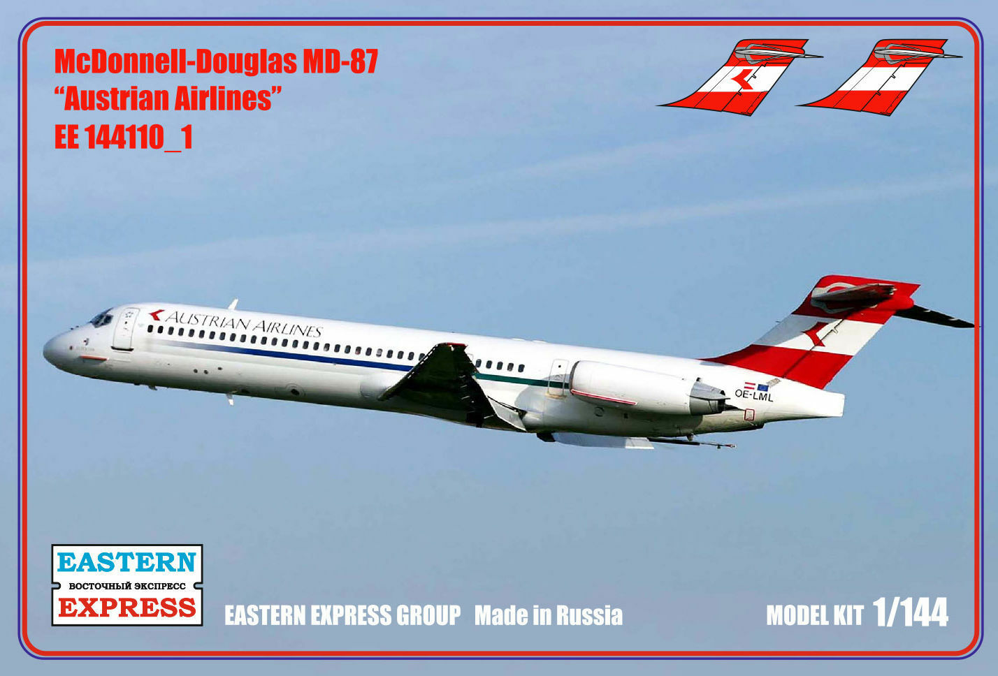 144110-1  авиация  MD-87 Austrian Airlines (1:144)