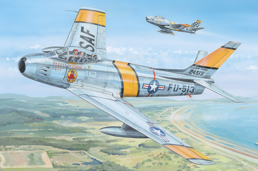 81808  авиация  F-86F-30 “Sabre”   (1:18)