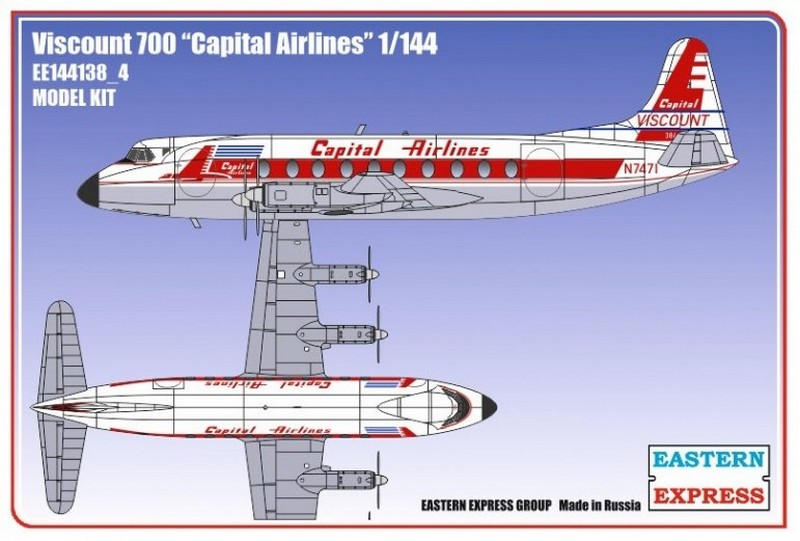 144138_4  авиация  Viscount 700 Capital Air (1:144)