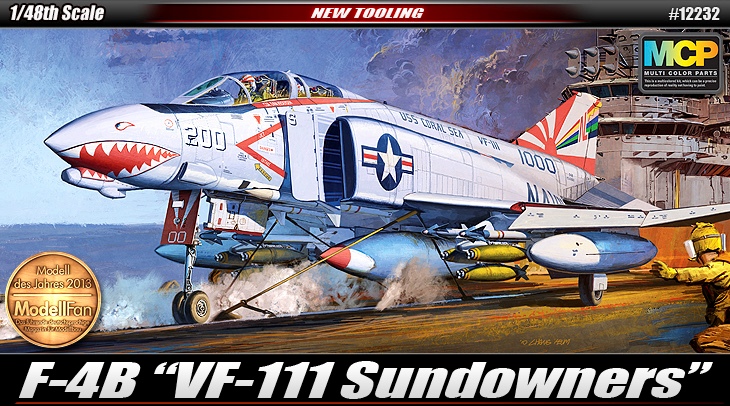 12232  авиация  F-4B Phantom "VF-111 Sundowners" (1:48)