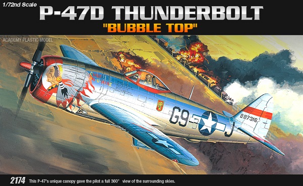 12491  авиация  P-47D "Bubble top"  (1:72)