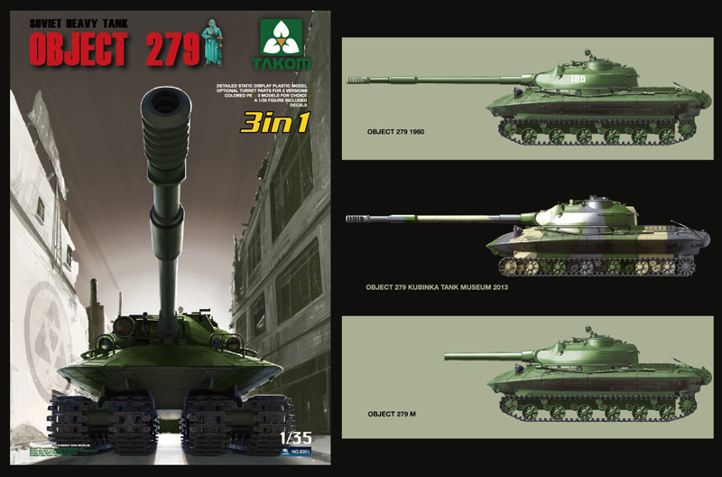 2001  техника и вооружение  Soviet Heavy Tank OBJECT 279 (3 in 1)  (1:35)