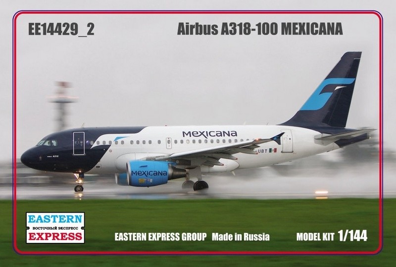 14429-2  авиация  Airbus A318-100 Mexicana (1:144)