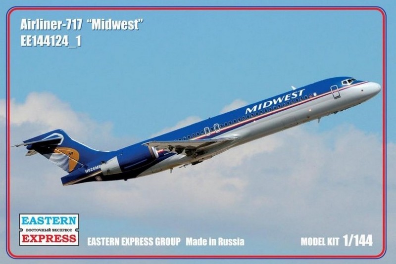144124-1  авиация  Airliner-717 Midwest (1:144)