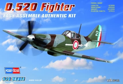 80237  авиация  D.520 Fighter  (1:72)