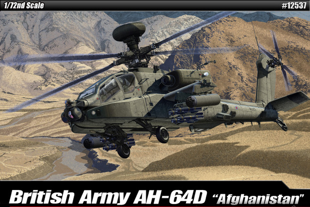 12537  авиация  British Army AH-64D "Afghanistan"  (1:72)