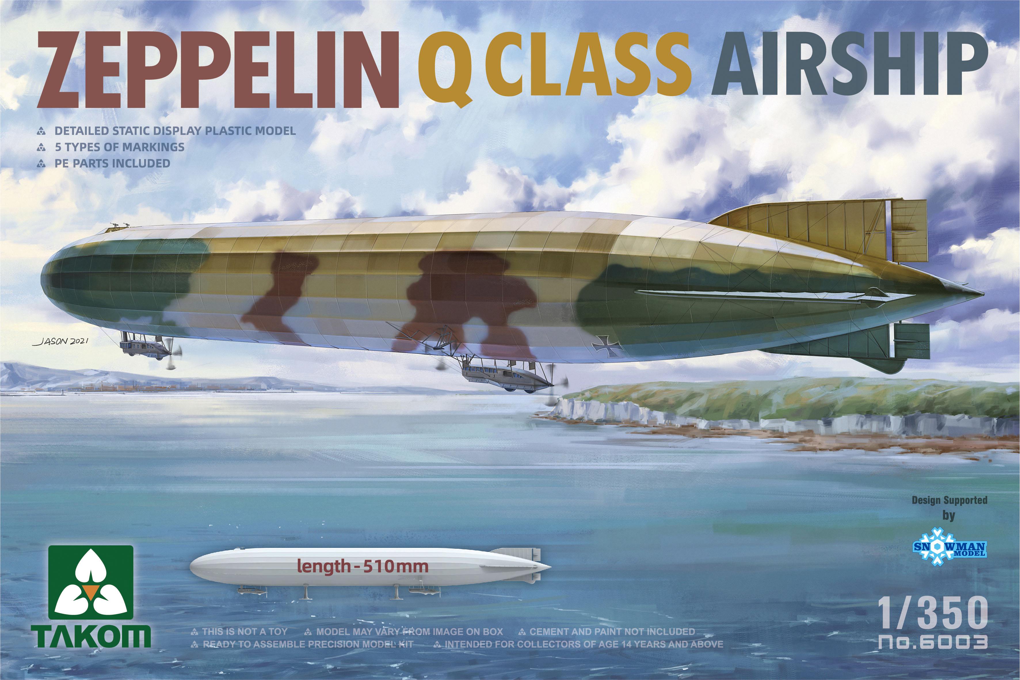 6003  авиация  Дирижабль Zeppelin Q-class  (1:350)