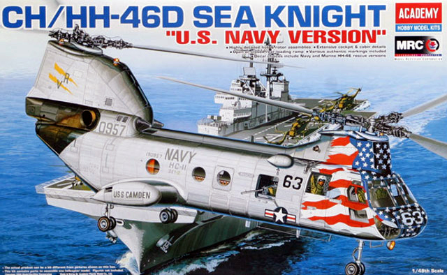 12207  авиация  CH/HH-46D Sea Knight "U.S. NAVY Version" (1:48)