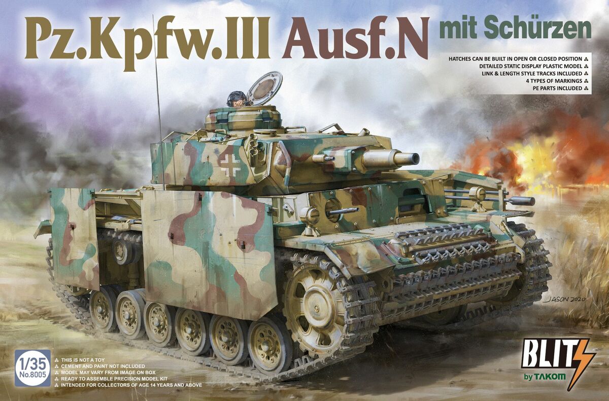 8005  техника и вооружение  Pz.Kpfw.III Ausf.N  (1:35)