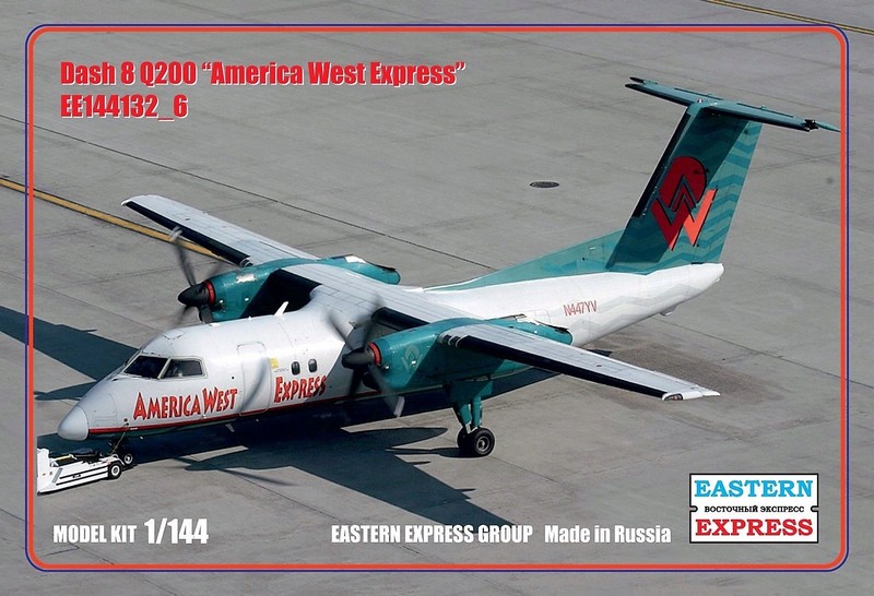 144132-6  авиация  Dash 8 Q200 America West Express (1:144)