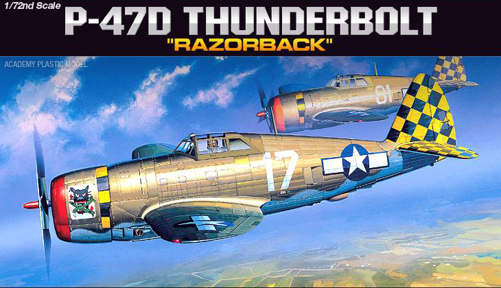 12492  авиация  P-47D "Razorback"  (1:72)