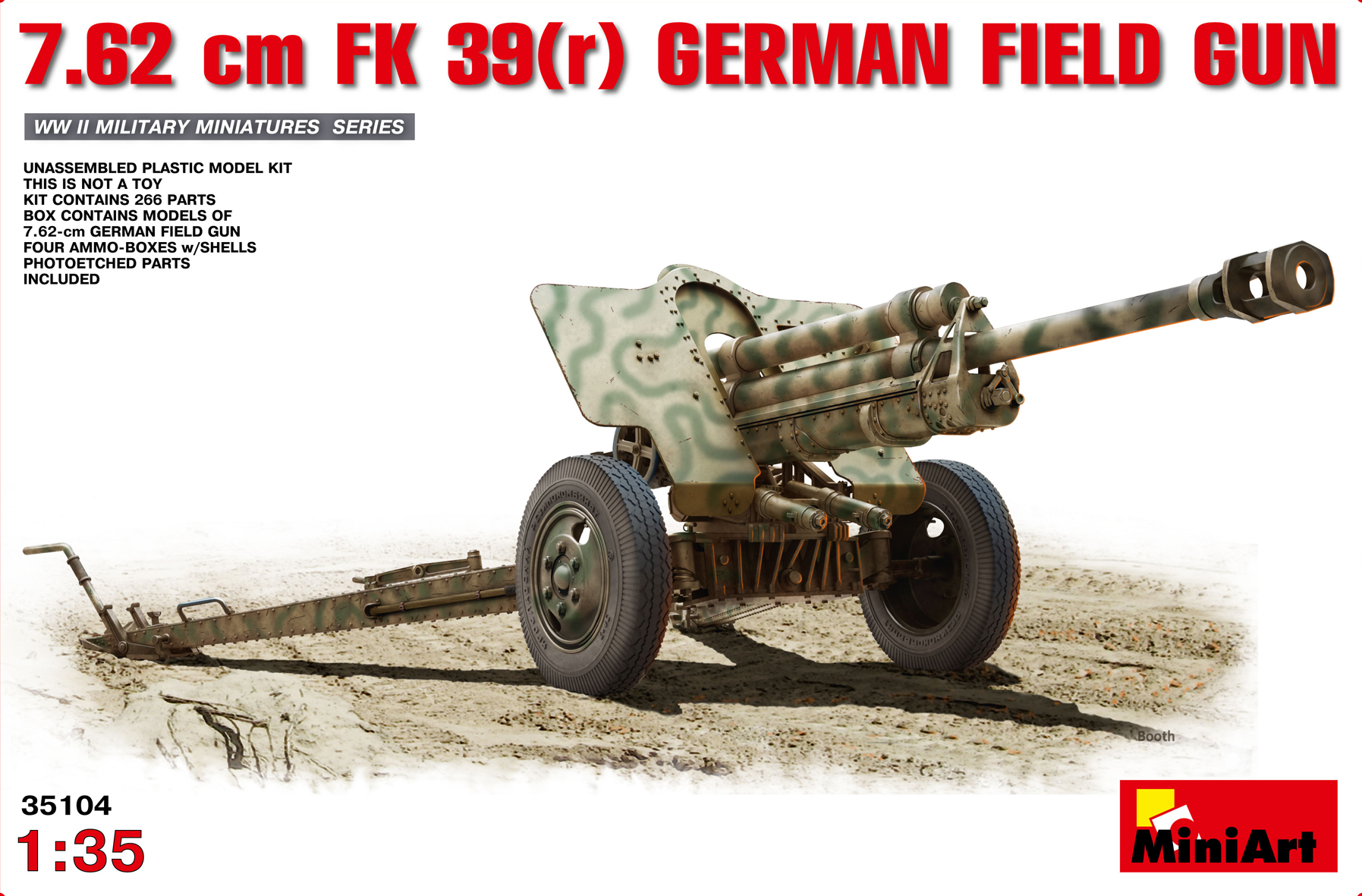 35104  техника и вооружение  7.62cm FK 39(r) GERMAN FIELD GUN  (1:35)