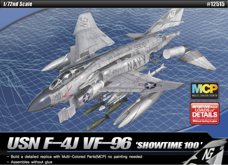 12515  авиация  USN F-4J "Show Time 100"  (1:72)